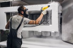 powder-painting-of-security-door-metal-construction